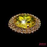 Chaton Redondo De Vidro 42mm Com Strass Em volta Com (BASE DOURADO) De Aço C/20-unidades - Imagem 18