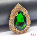 Chaton Gota De Vidro 44mm X 47mm Com Strass Em volta Com (BASE DOURADA) De Aço C/20-unidades - Imagem 20