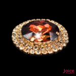 Chaton Redondo De Vidro 42mm Com Strass Em volta Com (BASE DOURADO) De Aço C/20-unidades - Imagem 20