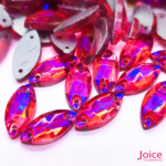 Navete Imitação Swarovski De Vidro 7mm X 15mm Com Furo Base Reta C/1000-Unidades - Imagem 3