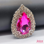 Chaton Gota De Vidro 44mm X 47mm Com Strass Em volta Com (BASE PRATA) De Aço C/20-unidades - Imagem 20