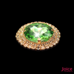 Chaton Redondo De Vidro 42mm Com Strass Em volta Com (BASE DOURADO) De Aço C/20-unidades - Imagem 22