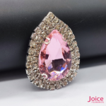 Chaton Gota De Vidro 44mm X 47mm Com Strass Em volta Com (BASE PRATA) De Aço C/20-unidades - Imagem 22