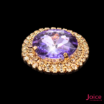 Chaton Redondo De Vidro 32mm Com Strass Em volta Com (BASE DOURADO) De Aço C/20-unidades - Imagem 9