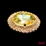 Chaton Redondo De Vidro 42mm Com Strass Em volta Com (BASE DOURADO) De Aço C/20-unidades - Imagem 27