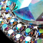 Chaton Redondo De Vidro 42mm Com Strass Em volta Com Base (PRATA) De Aço C/20-unidades - Imagem 4