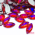 Navete Imitação Swarovski De Vidro 7mm X 15mm Com Furo Base Reta C/1000-Unidades - Imagem 4