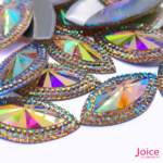 Chaton Indiana Navete Com (AB) Resina 20mm x 40mm C/100-unidades - Imagem 6