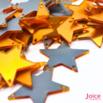 Chaton Espelho Estrela Com  Furo Para Costura 30mm C/200-Unidades