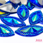 Chaton Indiana Navete Com (AB) Resina 20mm x 40mm C/100-unidades