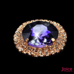 Chaton Redondo De Vidro 42mm Com Strass Em volta Com (BASE DOURADO) De Aço C/20-unidades - Imagem 6