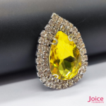 Chaton Gota De Vidro 44mm X 47mm Com Strass Em volta Com (BASE PRATA) De Aço C/20-unidades - Imagem 5