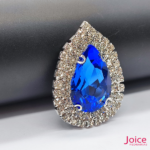 Chaton Gota De Vidro 44mm X 47mm Com Strass Em volta Com (BASE PRATA) De Aço C/20-unidades - Imagem 6