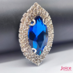 Chaton Navete De Vidro 31mm X 51mm Com Strass Em volta Com (BASE PRATA) De Aço C/20-unidades - Imagem 6