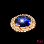 Chaton Redondo De Vidro 42mm Com Strass Em volta Com (BASE DOURADO) De Aço C/20-unidades - Imagem 8