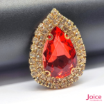 Chaton Gota De Vidro 44mm X 47mm Com Strass Em volta Com (BASE DOURADA) De Aço C/20-unidades - Imagem 9