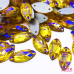 Navete Imitação Swarovski De Vidro 7mm X 15mm Com Furo Base Reta C/1000-Unidades - Imagem 7