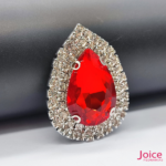 Chaton Gota De Vidro 44mm X 47mm Com Strass Em volta Com (BASE PRATA) De Aço C/20-unidades - Imagem 8