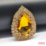 Chaton Gota De Vidro 44mm X 47mm Com Strass Em volta Com (BASE DOURADA) De Aço C/20-unidades - Imagem 10