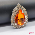 Chaton Gota De Vidro 44mm X 47mm Com Strass Em volta Com (BASE PRATA) De Aço C/20-unidades - Imagem 9