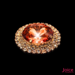 Chaton Redondo De Vidro 42mm Com Strass Em volta Com (BASE DOURADO) De Aço C/20-unidades - Imagem 10