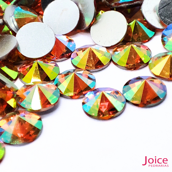 Chaton Rivoli De Resina Base Reta 6mm (AB) C/7200-unidades