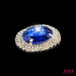 Chaton Redondo De Vidro 42mm Com Strass Em volta Com Base (PRATA) De Aço C/20-unidades - Imagem 6