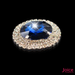 Chaton Redondo De Vidro 32mm Com Strass Em volta Com Base (PRATA) De Aço C/20-unidades - Imagem 6