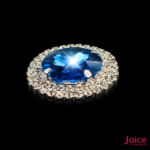 Chaton Redondo De Vidro 32mm Com Strass Em volta Com Base (PRATA) De Aço C/20-unidades - Imagem 8