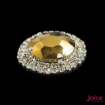 Chaton Redondo De Vidro 42mm Com Strass Em volta Com Base (PRATA) De Aço C/20-unidades - Imagem 8