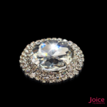 Chaton Redondo De Vidro 42mm Com Strass Em volta Com Base (PRATA) De Aço C/20-unidades - Imagem 10