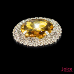 Chaton Redondo De Vidro 42mm Com Strass Em volta Com Base (PRATA) De Aço C/20-unidades - Imagem 11