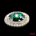 Chaton Redondo De Vidro 42mm Com Strass Em volta Com Base (PRATA) De Aço C/20-unidades - Imagem 12