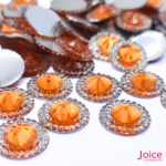 Chaton Indiana Redondo Com CristaL Em Volta Resina 14mm C/300-unidades - Imagem 9