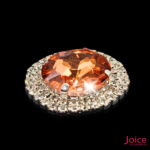 Chaton Redondo De Vidro 42mm Com Strass Em volta Com Base (PRATA) De Aço C/20-unidades - Imagem 13