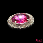 Chaton Redondo De Vidro 42mm Com Strass Em volta Com Base (PRATA) De Aço C/20-unidades - Imagem 15