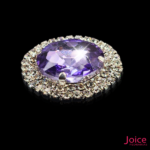 Chaton Redondo De Vidro 32mm Com Strass Em volta Com Base (PRATA) De Aço C/20-unidades - Imagem 12