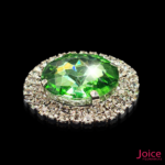 Chaton Redondo De Vidro 32mm Com Strass Em volta Com Base (PRATA) De Aço C/20-unidades - Imagem 10