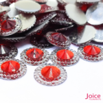 Chaton Indiana Redondo Com CristaL Em Volta Resina 14mm C/300-unidades - Imagem 4