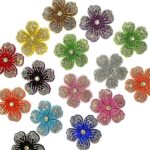 Aplique Flor Com Strass De Cristal 60mm C/50-Unidades Sku:B3608
