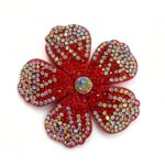 Aplique Flor Com Strass De Cristal 60mm C/50-Unidades Sku:B3608 - Imagem 2
