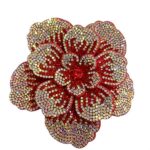 Aplique Flor Com Strass De Cristal 10cm Unidade Sku:B3610