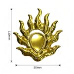 Tag: Aplique Decorativo Metálico  Forma de Chama Com 50Unidades