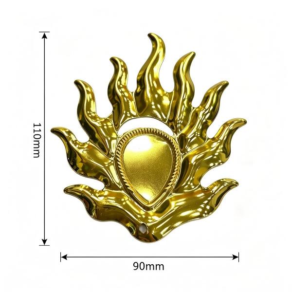 Tag: Aplique Decorativo Metálico  Forma de Chama Com 50Unidades
