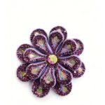 Aplique Flor Com Strass De Cristal 60mm C/10-Unidades Ref:22-787