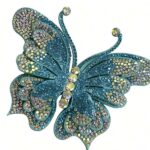 Aplique Borboleta Com Strass De Cristal 90mm x 100mm C/5-Unidades Ref:22-607 - Imagem 7
