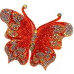 Aplique Borboleta Com Strass De Cristal 90mm x 100mm C/5-Unidades Ref:22-607 - Imagem 4