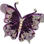 Aplique Borboleta Com Strass De Cristal 90mm x 100mm C/5-Unidades Ref:22-607 - Imagem 3