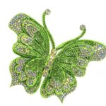Aplique Borboleta Com Strass De Cristal 90mm x 100mm C/5-Unidades Ref:22-607