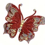 Aplique Borboleta Com Strass De Cristal 90mm x 100mm C/5-Unidades Ref:22-607 - Imagem 2